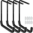 thumbnail image 2 of Locawaya Heavy Duty Garage Storage Hooks, Overhead Garage Storage Rack, 4 Pack Wall Mounted Ladder Hook, Utility Ceiling Hangers & Organizer For 2 of 14