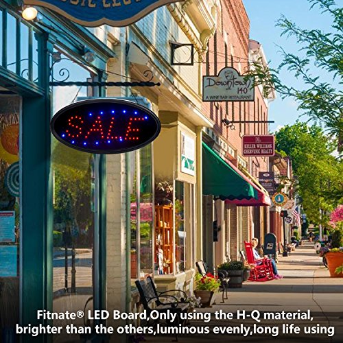 Sale Sign, Fitnate LED Neon Window Sale Sign Bright Advertising Board Electric Lighted Display Sign - Two Modes Flashing & Steady Light for Business, Retail, Walls, Shop,Store, Bar, Hotel, Holiday - Thumbnail 5