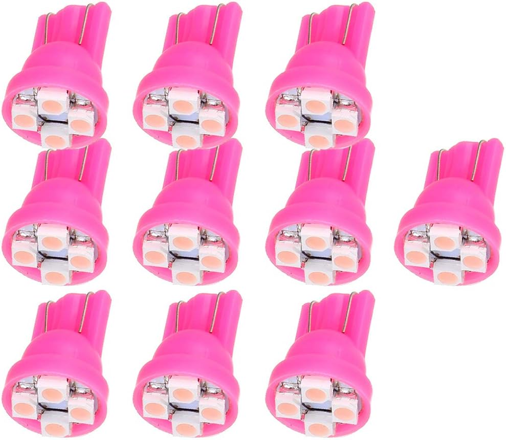 Frontl T10 LED Dash Light Bulbs Purple 4-3528-SMD LED Bulbs 194 168 LED Light Bulbs Instrument Panel Gauge Cluster Indicator Lights,10Pack