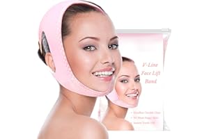 Facial Slimming Strap for Double Chin with Mouth Tape Functionality, Breathable V Line Face Lifting Band, Reusable and Comfor