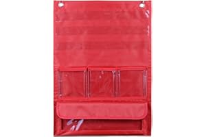 Tableau de poche à 7 poches avec pailles, 33 x 45,7 cm, tableau noir pour salle de classe avec pailles