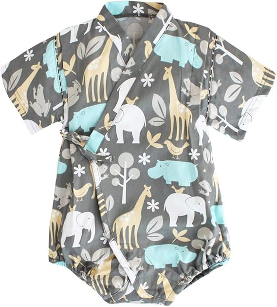 Amazon Co Jp ベビー服 ロンパース 甚平 浴衣 半袖 カバーオール 女の子 男の子 和装 ショートオール 夏 可愛い 子供服 綿100 3 18ヶ月 服 ファッション小物