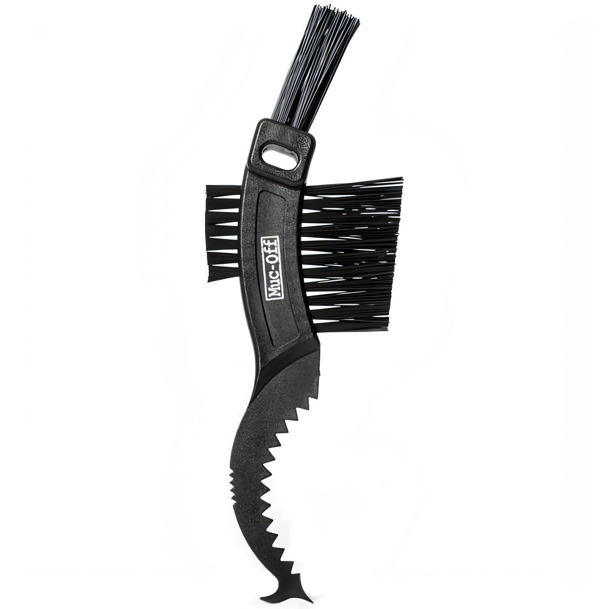 Muc-Off Claw Brush - Bike Cleaning Brush with Three Heads and Scraper - Tough Nylon Bristles for Chain, Cassette, Mechs, and Sprockets