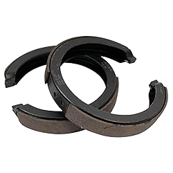 TRQ Parking Brake Shoe Set Compatible with