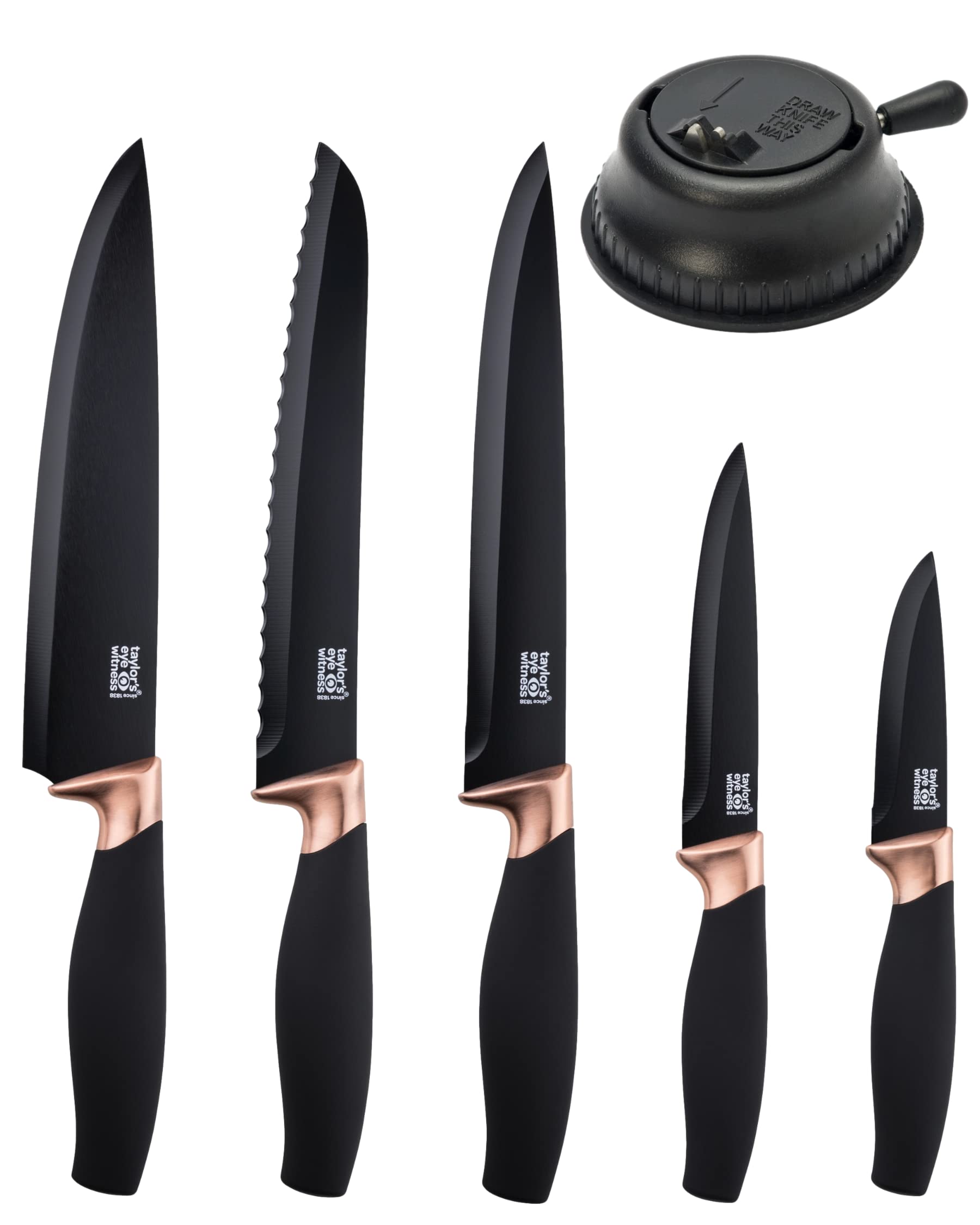 Taylor's Eye Witness TEW-LMS23CBBS11 5PC Brooklyn Knife Set Black