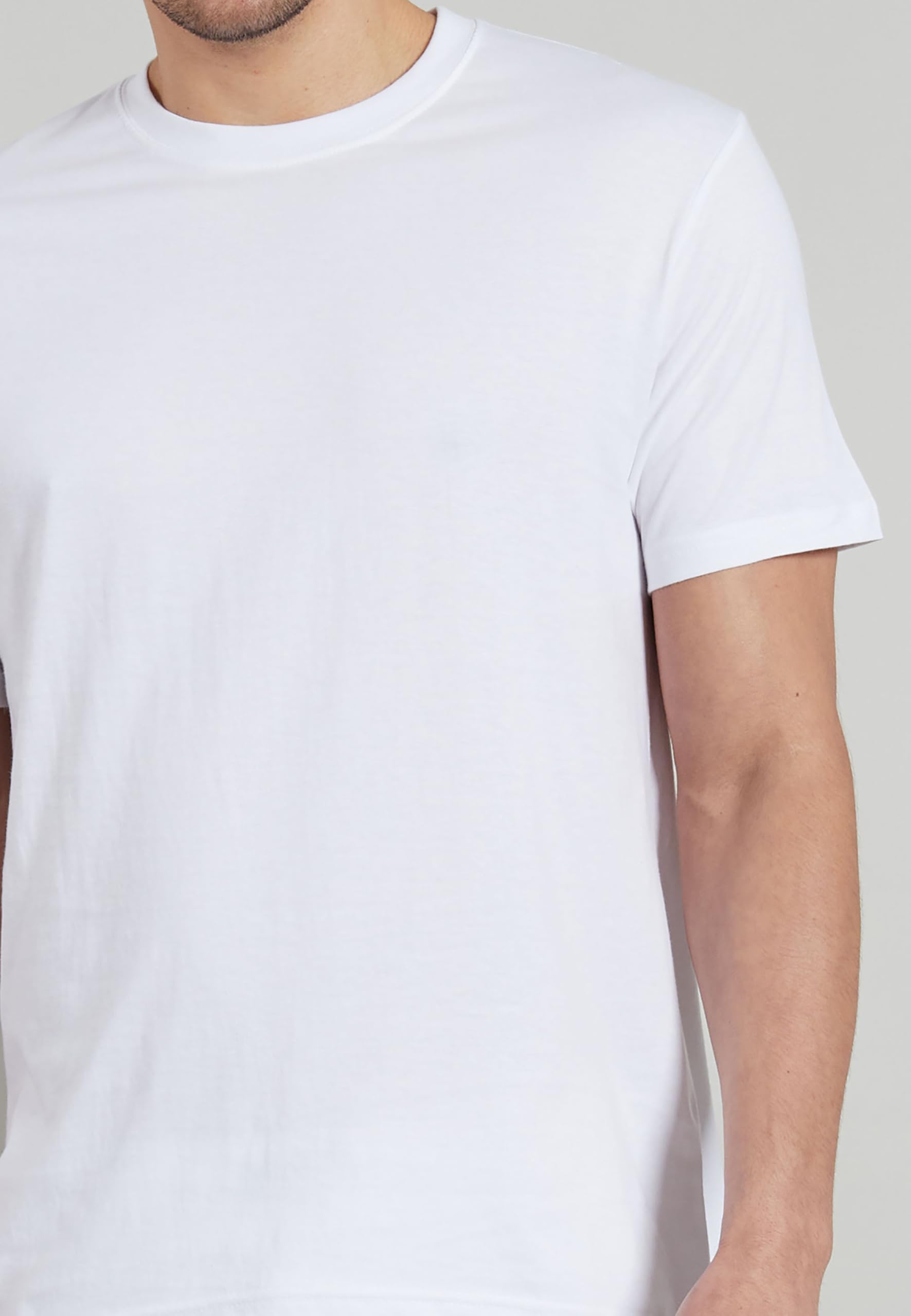 Götzburg Herren 4er Pack Basic T-Shirt mit Rundhalsausschnitt (Weiss) 48 4