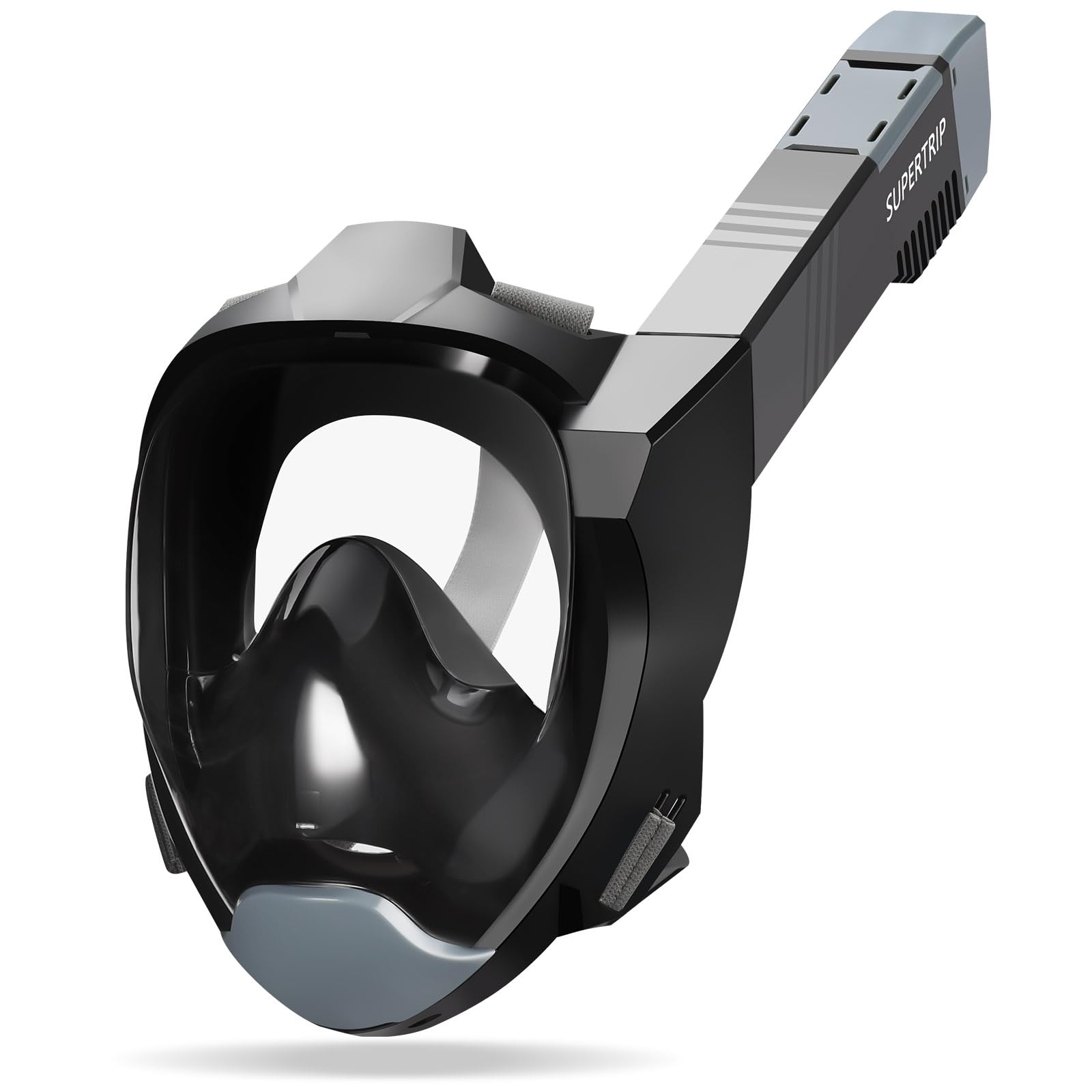 Photo 1 of Supertrip Full Face Snorkel Mask Adults, Snorkeling Gear for Adults with Shorten Breathing Distance, Snorkel Mask for 180°Panoramic View Camera Mount Advanced Breathing System, Anti-Fog Anti-Leak