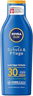 Nivea Sun Schutz &amp; Pflege Sonnenmilch mit verbesserter Formel, Lichtschutzfaktor 30, 1er Pack (1 x 250 ml)