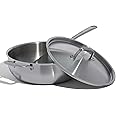 Made In Cookware - 5 Quart Stainless Steel Saucier Pan - 5 Ply Stainless Clad - Professional Cookware - Crafted in Italy - Induction Compatible