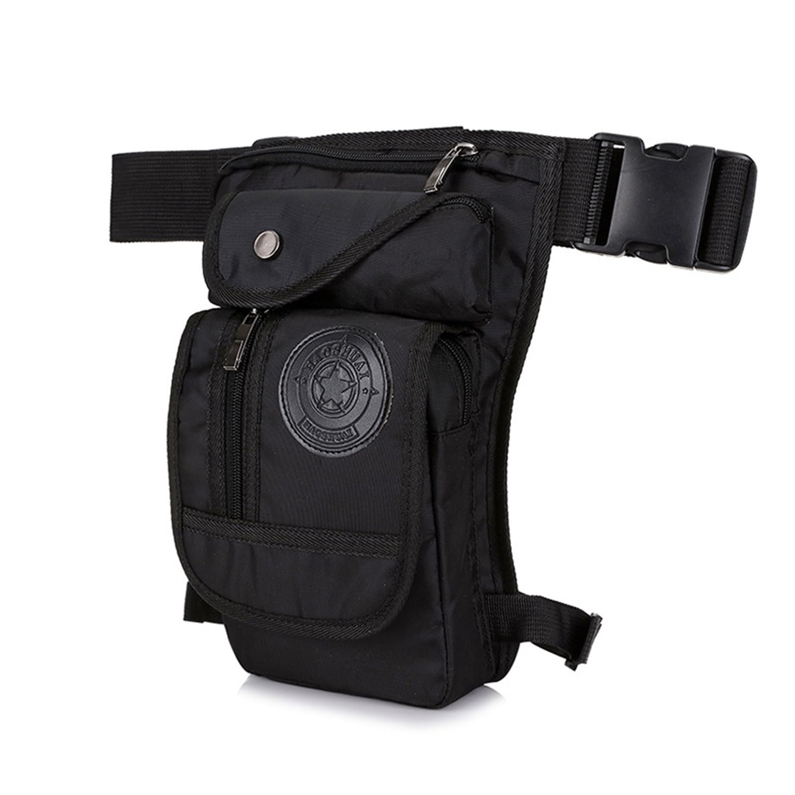 FANDARE Thigh Drop Leg Pouch Bag - Military Tactical Waist Pack Sling Bag for Hiking Cycling Travel Outdoor Black