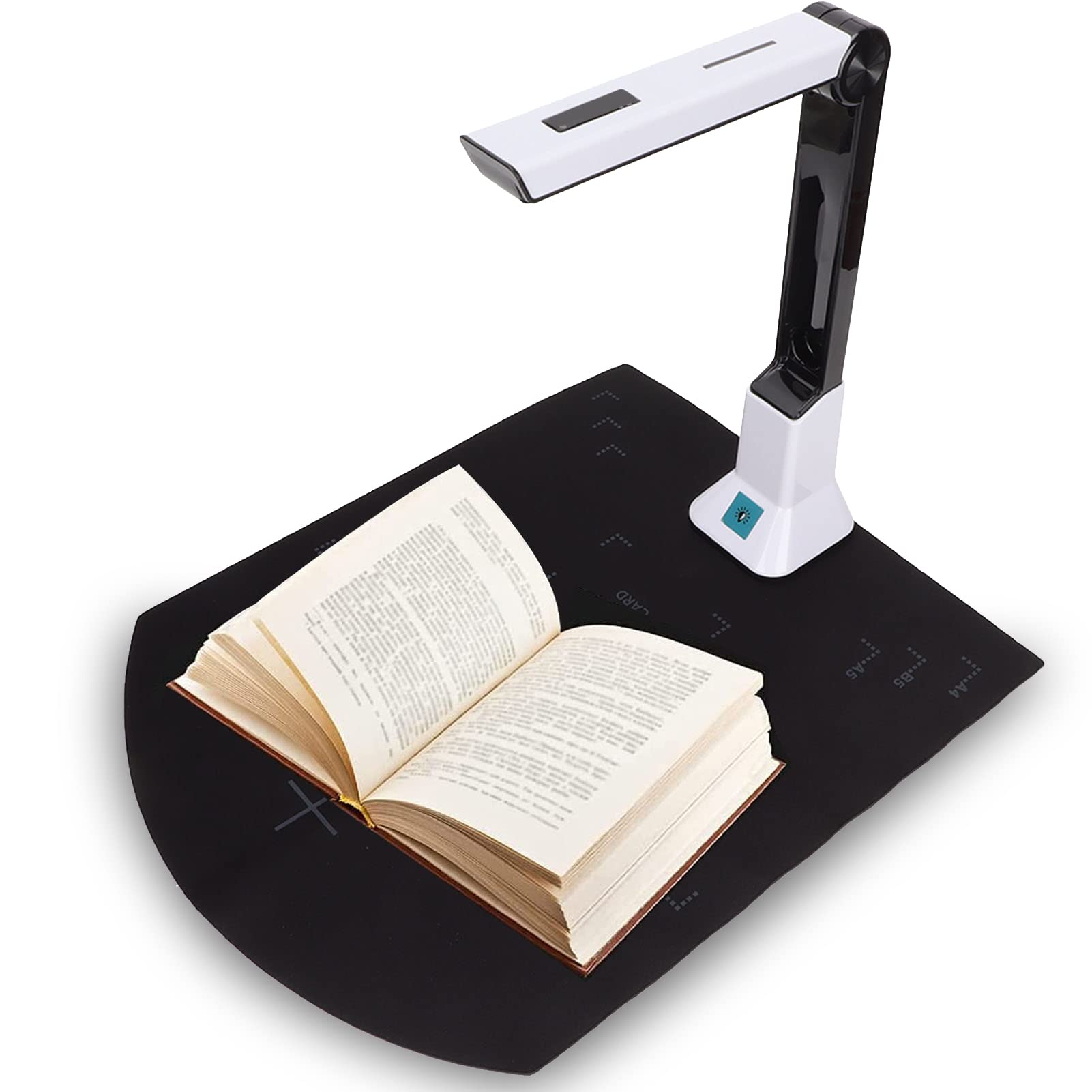 USB Document Camera, 800MP HD A4 Auto Focusing Document Camera & Book Scanner,Foldable Portable Files Notes Picture Camera Scanner,for ID Cards, Notes, Pictures, Photos, Magazines