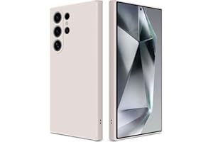 GiiYoon Silicone Case Compatible with Samsung Galaxy S24 Ultra, Full Body Silky Soft Touch Phone Case with Camera Protection, Shockproof Cover with Microfiber Lining, Off White