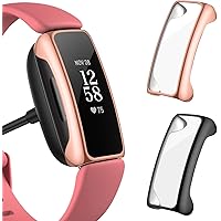 EZCO 2-Pack Screen Protector Case Compatible with Fitbit Inspire 2 (Not for Inspire), Full Coverage High HD Case…