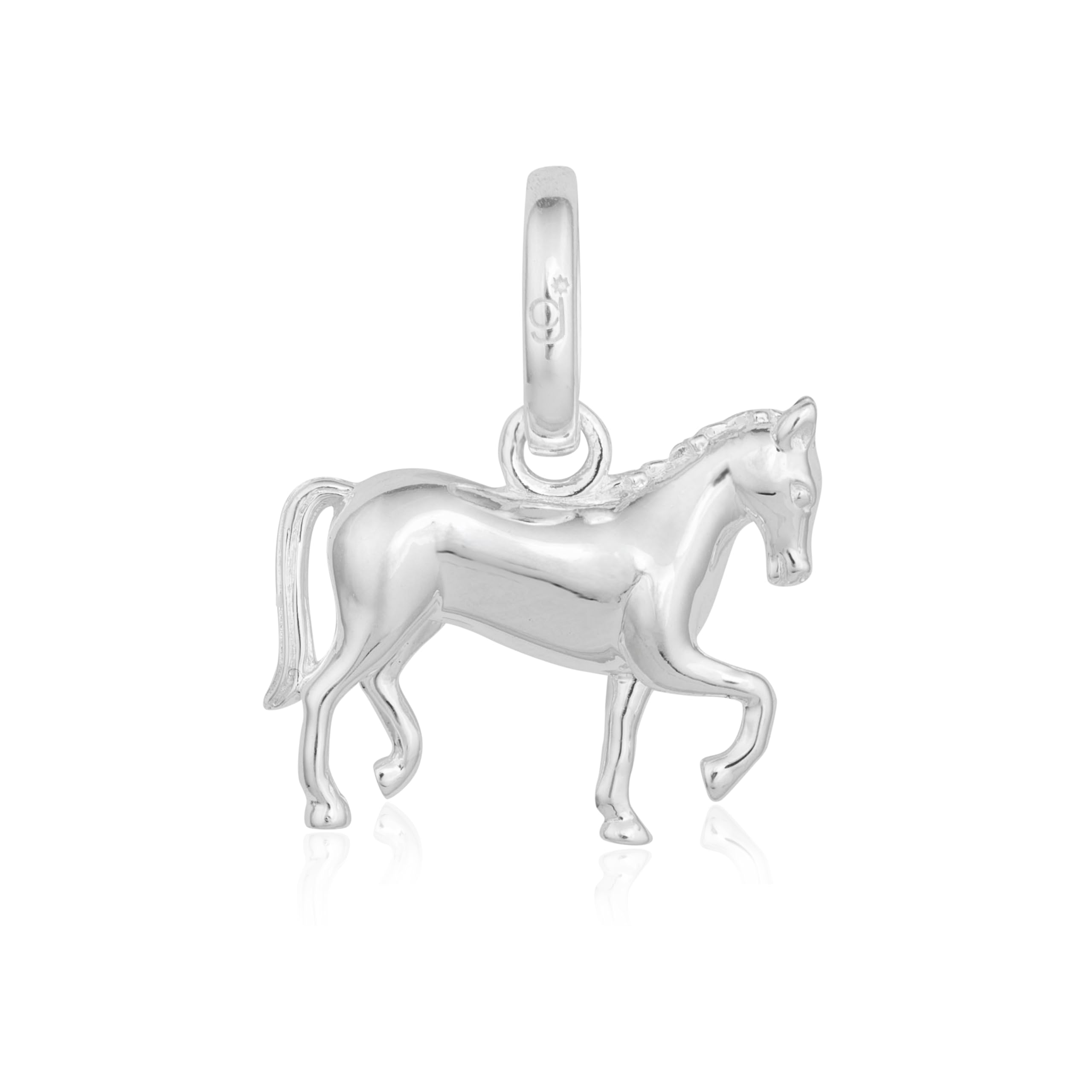 Gemma J STERLING SILVER DRESSAGE HORSE CHARM OR PENDANT- equestrian gift