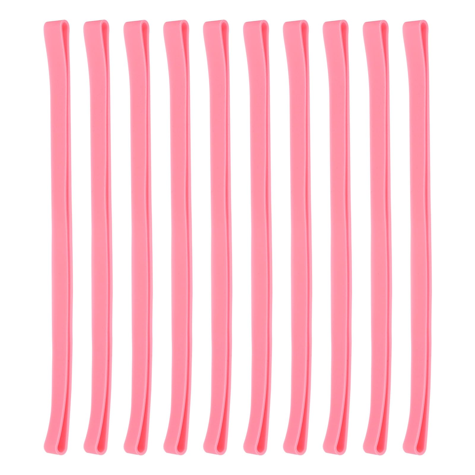 PATIKIL 8" Large Elastic Rubber Bands, 10 Pcs Big Silicone Rubber Bands Strap for Wrapping Notebook Office Supply Can File Folders Box, Pink