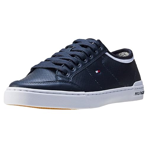 tommy hilfiger core corporate leather sneaker