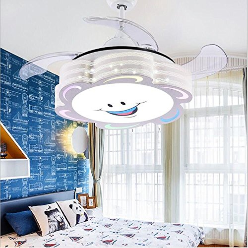 Colorled 4 Blades Ceiling Fans Kids 42 Inch Smile Face Fan