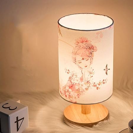 Lampe De Table De Chevet Abat Jour En Tissu De Bois Simple Petite Lampe De Table Creative Led Lampe De Table De Decoration Cadeau D Anniversaire B Amazon Fr Cuisine Maison