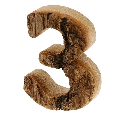 Buy Prettyia Number Decoration Wooden Art Crafts 0 9 Vintage Style
