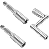 Meeynn Drum Key Set &ndash; 3-Pack, Drill Bit Drum Key x2 &amp; Crank Handle Drum Key x1, Musical Instrument Accessory for Marching Drums, Screw Snare and Metal Wrench Cymbal