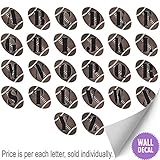 Wall Letters Football Alphabet Letter Initial Sticker Vinyl Stickers Kids Decals Childrens Room Decor Baby Nursery Boys Bedroom Decorations Childs Names Personalized Decal Graphics Sports Balls Girls