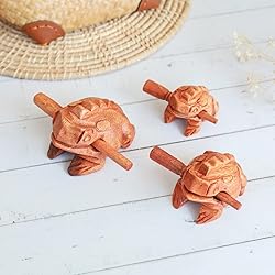 Percussion Instruments Wooden Frog 3 Pcs Set of 4