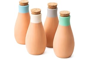 FIRSTGIFT Premium Terracotta Self Watering Spikes – Automatic Bowling Ball-Shaped Plant Watering Tool for Indoor & Outdoor Use, 4 Pack - Perfect for Travel, Vacation, or Garden Care (Fun Bowling Ball Design)
