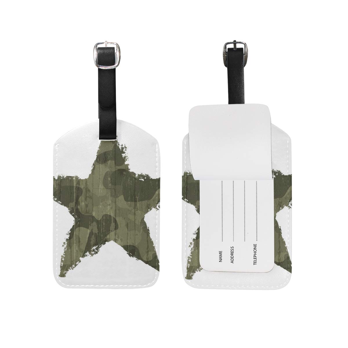 camo luggage tags