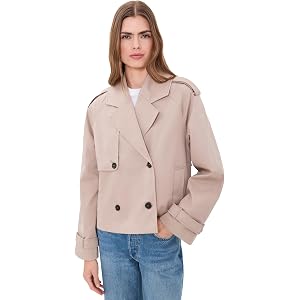 ANINE BING Women's Rickie Cropped Trench Coat