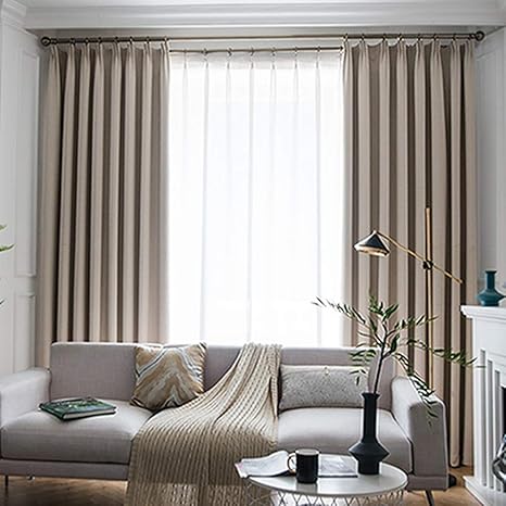 Amazon ルームカーテン 遮光 カラー カーテン 北欧 おしゃれ リビング対応 1枚組 省エネ 昼夜目隠し シンプル ウォッシャブル 睡眠 無地 プレゼント 防音 カーテン モダン 250cm 270cm フック付き ファッション フランス窓 断熱カーテン タッセル 房掛け オンライン通販