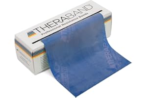 THERABAND Resistance Bands, 6 Yard Roll Professional Latex Elastic Band For Upper & Lower Body, Core Exercise, Physical Therapy, Pilates, Home Workouts, Rehab, Blue, Extra Heavy, Intermediate Level 2