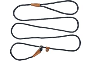 YUCFOREN 6ft Cotton Slip Lead Dog Leash for Small Dogs, Super Soft Puppy Training Leash, 1/4" Lightweight Braided Pet Leashes