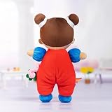 OUOZZZ Brown Baby Doll 10 Inch Soft Rag Doll Machine Washable Safe Rattle view 6