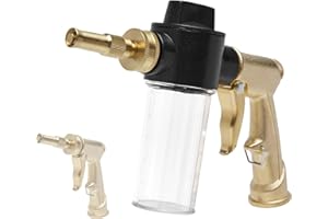 Foam Gun for Garden Hose, High Pressure Foam Gun Car Wash Sprayer with 100cc/3.5oz Plastic Soap Dispenser Bottle, for Dog Sho