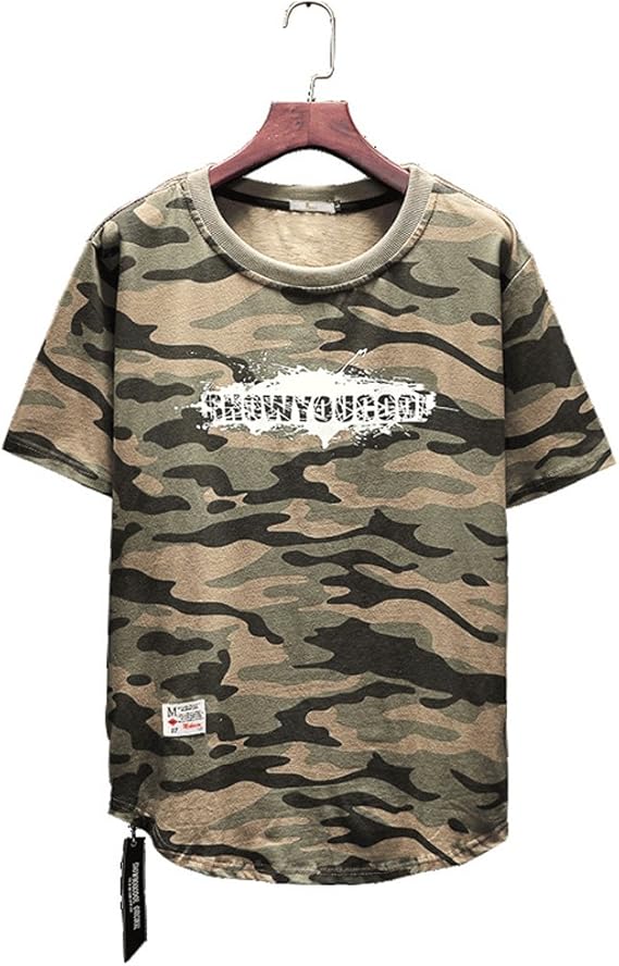 Amazon Happyjp メンズ Tシャツ 迷彩柄 半袖 カモフラージュ トップス カットソー クルーネック 夏 Tシャツ カットソー 通販