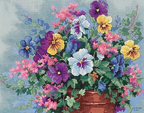 Dimensions Needlecrafts Counted Cross Stitch, Pansy Profusion