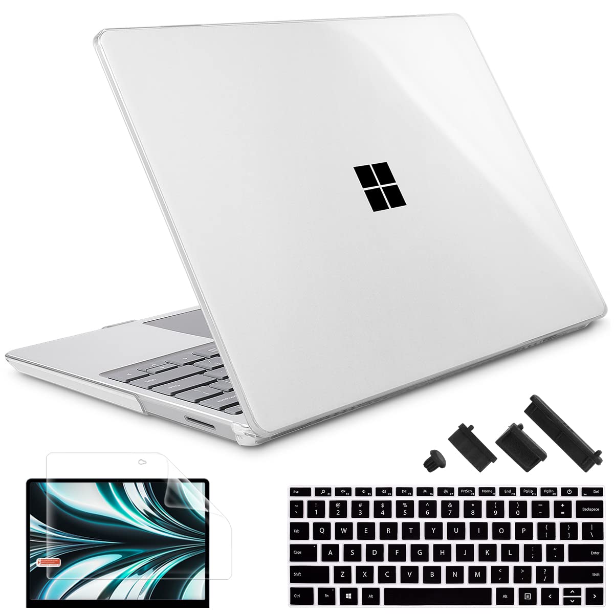 Photo 1 of Lepeoac Case for 15" Microsoft Surface Laptop 5/4/3 with Metal Palm Rest ONLY Model: 1979/1953/1873/1872 (2022-2019), Plastic Hard Shell Case with Keyboard Cover & Screen Protector, Crystal Clear