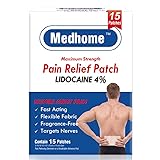 Medhome 4% Lidocaine patch,Relief Patches,15 Count