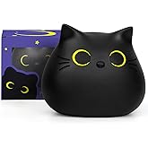 JIZWPOOM Piggy Bank, Black Cat Money Saving Box Gifts for Kids, Black Cat Bank Coin Box Cat Coin Bank Piggy Bank Toy for Adults Boys Girls Birthday 7 X 6 inches