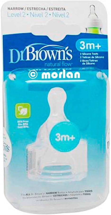 Dr. Brown's Options - Narrow Mouth Teat +3 Meses, transparent, 2 count (Pack of 1) - Image 4