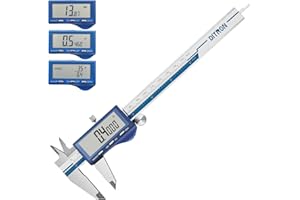 Ditron Digital Calipers, 6/'' Electronic Caliper Measuring Tool, Digital Micrometer with Large LCD Screen, Extreme Accuracy for Home/Industrail/Jewlery Measurement (F/in/mm-blue)