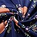 Fancyqube Women's Summer Short Sleeve Cute Sloth Print Flare Dress Navy Blue XL