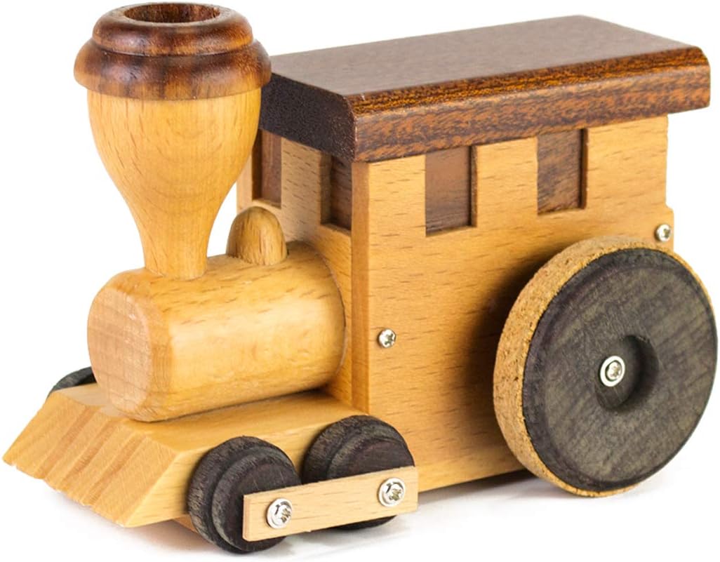 Sidiou Group Creative Rotating Music Box Wind Up Musical Box Classical Lovely Octave Musical Box Gift For Christmas Valentine's day Birthday (Train model)
