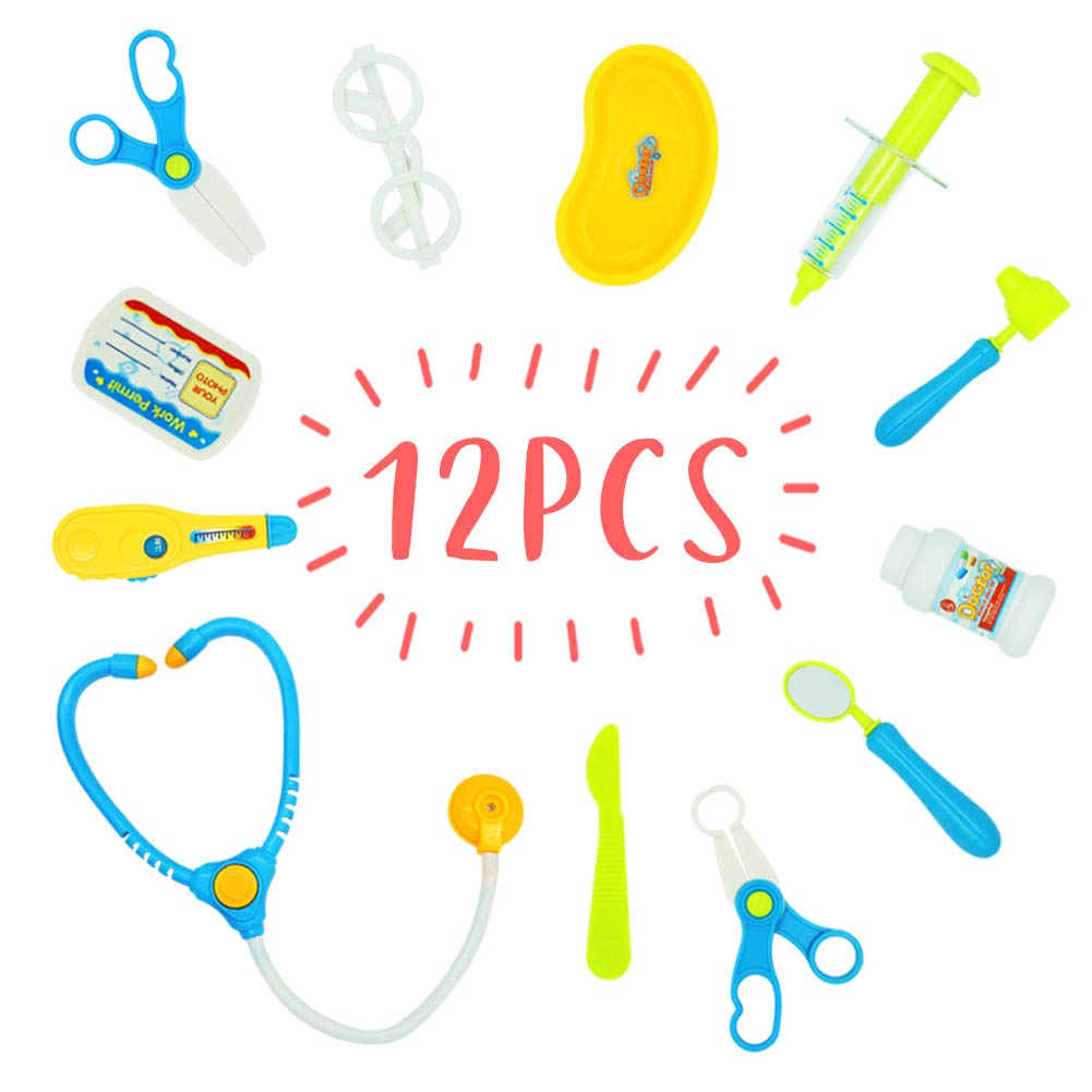 Medical Doctor Set Doctor Kit Medical Case Role Play Sets with 10 PCS Accessaries Boys Doctor Set for 3 4 5 Years