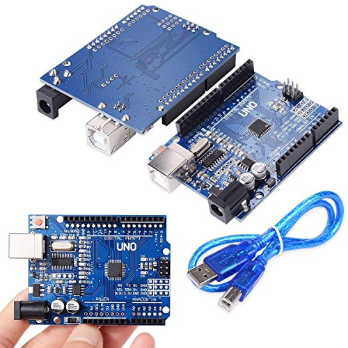WINGONEER UNO R3 ATmega328P CH340 Development Board Arduino UNO R3 Compatible Arduino IDE Develope Kit Microcontroller with USB Cable