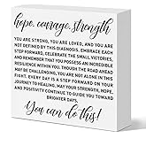 Encouragement Gifts for Women Men, Comforting Thoughtful Gifts for Breast Cancer Patients Thinking of You Gifts for Him Her Friend Uplifting Survivor Warrior Chemo Gift, Hope Courage Strength
