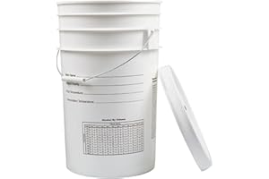 Fasttrack Fermentation Bucket,Home Brewing Wine Fermenter,6.5 Gallon Fermenting Bucket with Lid,100% Food Grade-BPA Free Ferm