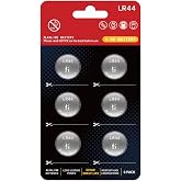 L1154f Batteries AG13 Battery LR44 357 A76 L1154 SR44 G13 L1154c LR44h 1.5V Premium Alkaline Button Coin Cell Batteries for Watches, Laser Pointers,Small Toys,Electronics【5-Year Shelf Life】(6 Count)