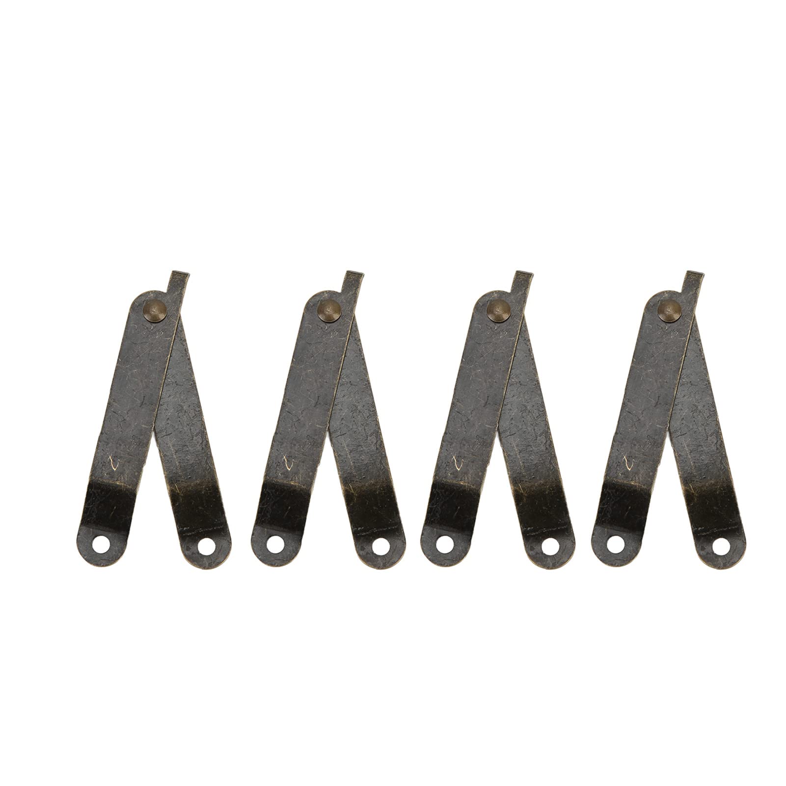10Pcs Set Folding Support Hinge,Cabinet Cupboard Furniture Doors Close Lift Up Stay Support Hinge Folding Cabinet Stay Hinge for Wooden Boxes Jewelry Case Cabinet