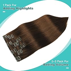 Clip in Extensions Real Human Hair, SURNEL